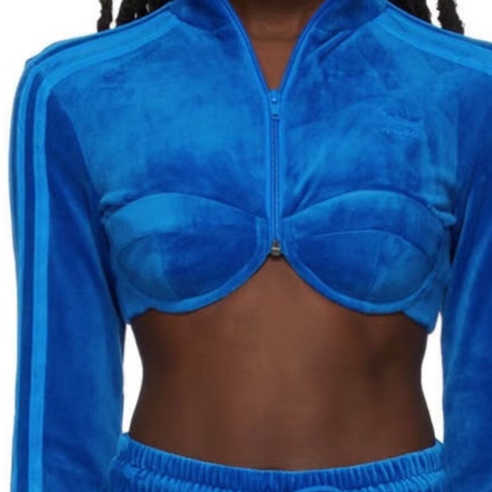 Adidas Blue Velvet Crop Top - Picture 5 of 8
